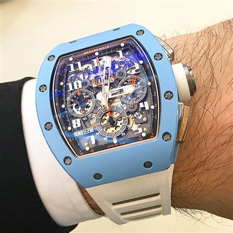 blue richard mille watch|richard mille price list.